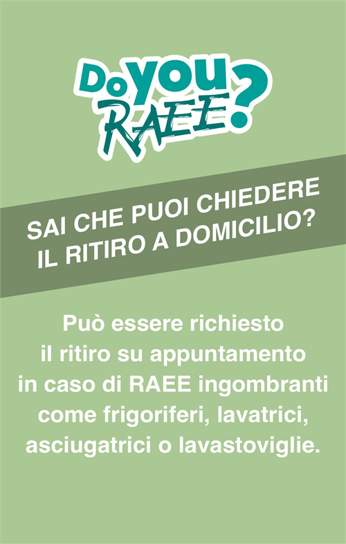 Campagna di comunicazione “Do You RAEE?” – Trasmissione Vademecum informativo per i Comuni e i cittadini