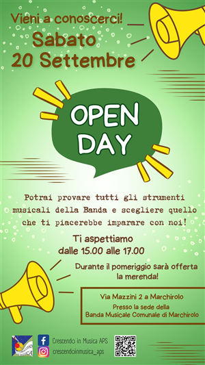 OPEN DAY Crescendo in Musica APS
