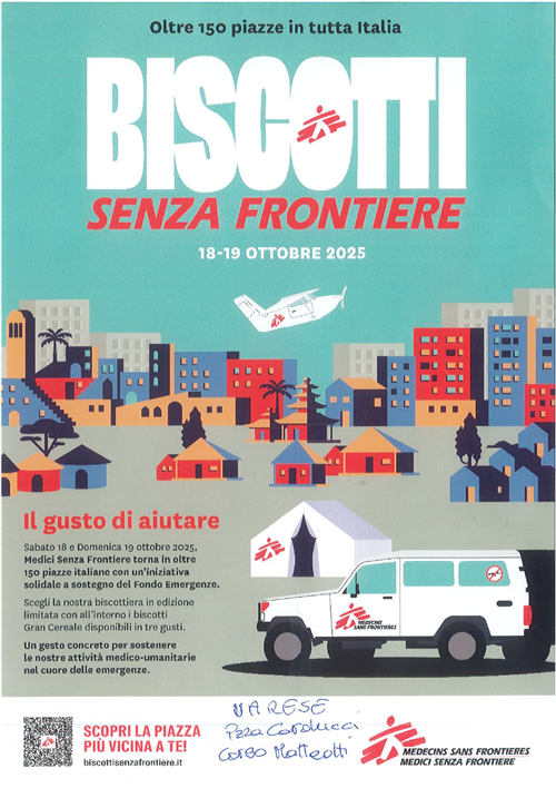 Biscotti Senza Frontiere - Iniziativa di raccolta fondi per Medici Senza Frontiere